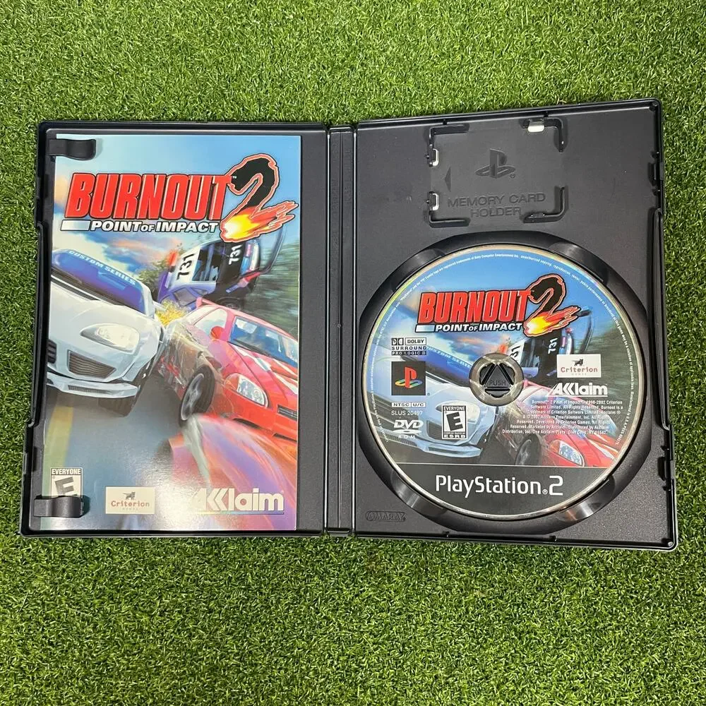 Burnout 2: Point of Impact (PS2 Playstation 2) Tested CIB w/ Manual